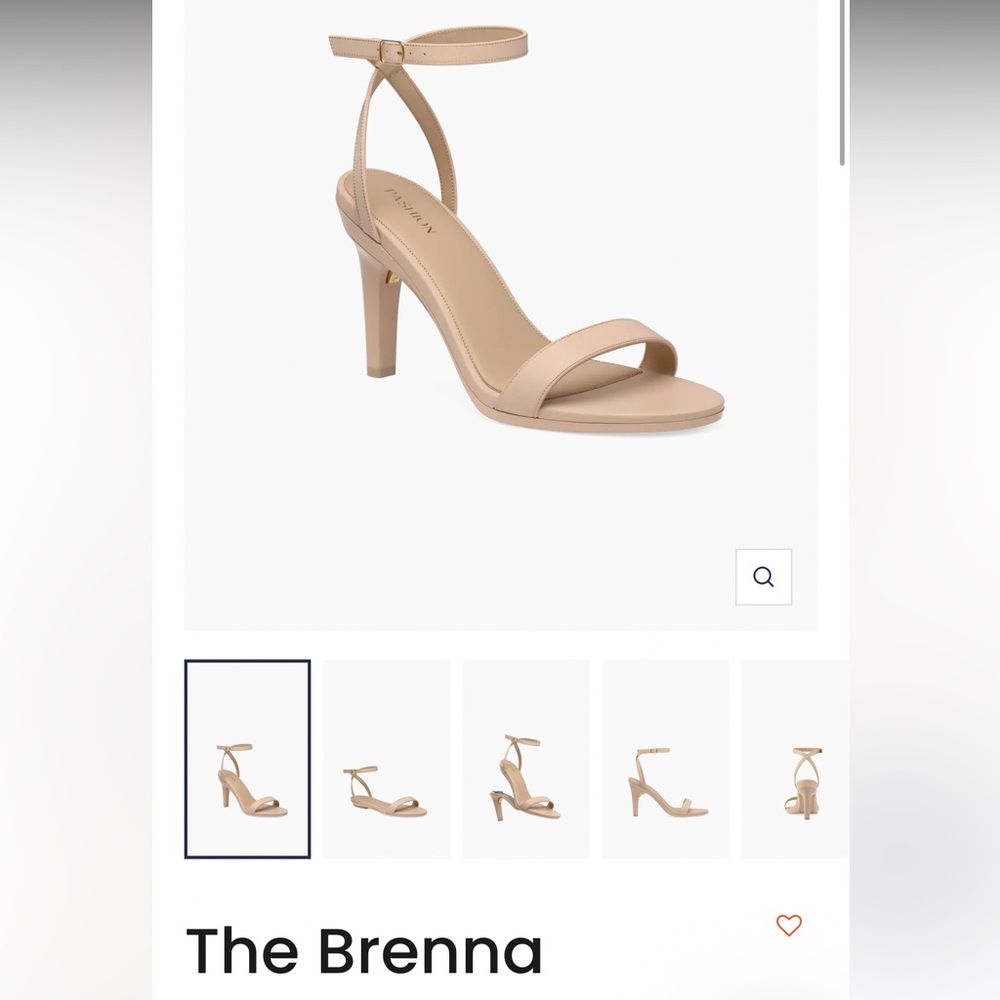 Pashion Footwear Beige Heeled Sandals